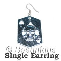 Skull & Ace Single Earring